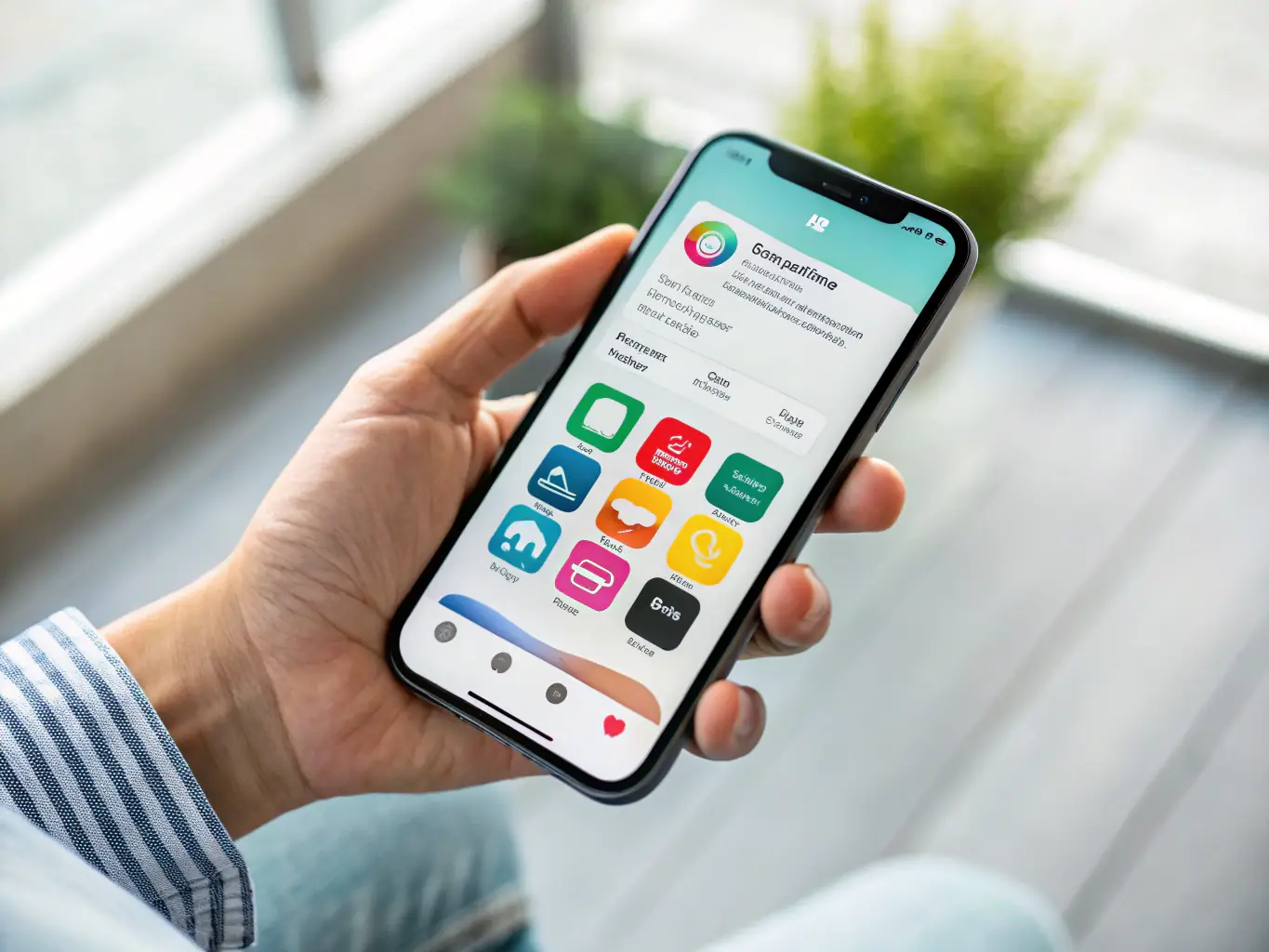 An illustration of a mobile app interface on a smartphone, highlighting its user-friendly design and functionality.